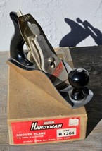 Vintage Stanley Handyman H1204 Smooth Wood Plane in Orig. Box 9&quot; long 2&quot; cutter - £27.94 GBP