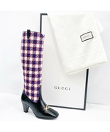 Gucci Zumi Check Tweed Knee Boot Sz 37 New In Box - £764.47 GBP