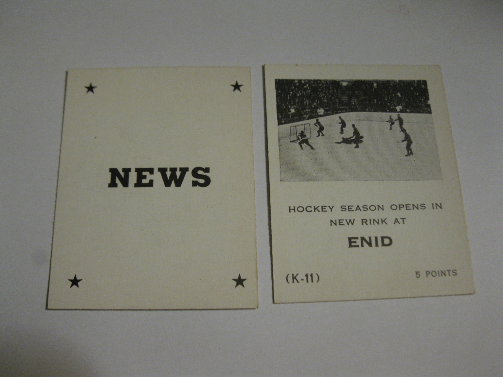1958 Star Reporter Board Game Piece: News Card - Enid - $1.00