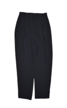 Garfield &amp; Marks Pants Womens 2 Black Pleated Ribbed Dress Trousers Vintage - $24.04