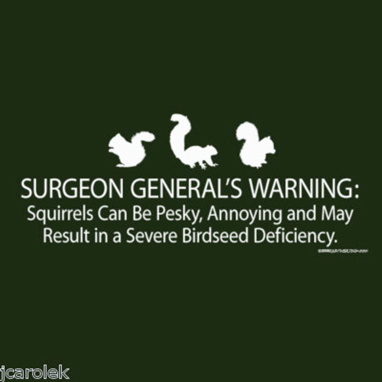 Primary image for Squirrel T-shirt S M L XL XXL NWT Surgeon General Warning Cotton New