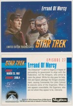 RARE 1993 TOS Star Trek VHS EXC SkyBox Card #27 ~ Errand of Mercy / Klin... - $25.73