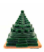 Natural green jade gemstone meru sri yantra big size for positive energy... - £277.01 GBP