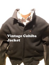 Vintage Cohiba Red Dot Varsity Jacket with Leather Sleeves and Logo&#39;s - £227.26 GBP