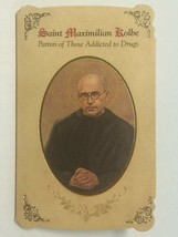 Saint Maximilian Kolbe(Patron St of Drug Addicts) Prayer Card+Medal, New#PCM-022 - $6.00