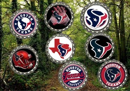 Houston Texans  refrigerator magnets lot of 8 cool collectibles Man cave - $10.88