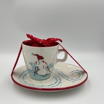Starbucks 2007 Christmas Mug &amp; Plate Set Santa &amp; Penguin Holiday NEW - $29.99