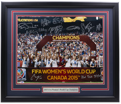 2015 World Cup Women Soccer Team Signed Framed Photo Solo Lloyd+8 Others... - £305.09 GBP