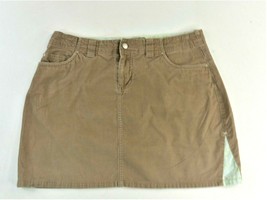 Horny Toad Brown Corduroy Short Jean Style Skirt Womens Size 6 - £31.46 GBP