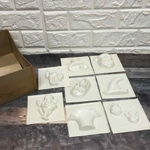 Vtg Wilton Molds Lot Chicago White Plastic Sugar Candy Religious Holiday &amp; Misc - £24.49 GBP
