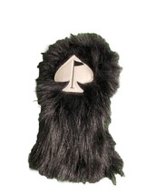 Pins &amp; Aces Black Fuzzy Golf Driver Head Cover Premium Hand-Made Faux Ha... - $45.42