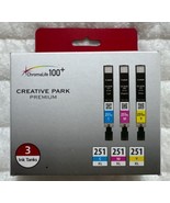 Canon 251 Cyan Magenta Yellow Ink Cartridge Set CLI-251 6449B009 OEM Ret... - £38.56 GBP