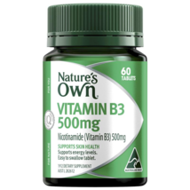 Nature&#39;s Own Vitamin B3 500mg with Vitamin B for Energy + Skin Health 60 Tablets - £66.54 GBP