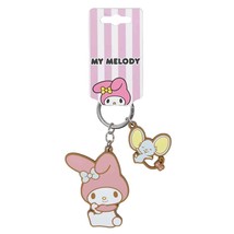 My Melody &amp; Flat Character Charms Keychain Sanrio Licensed NEW - £9.56 GBP