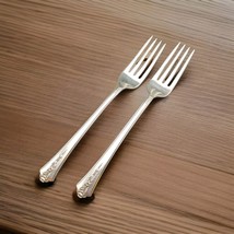 Set 2 Holmes and Edwards SPRING GARDEN Dinner FORK Flatware Vtg - $29.99
