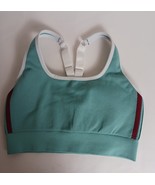 Unbranded Green Red Cross Back Adjustable Sports Bra Women&#39;s Size Large - $170.40 MXN