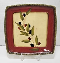 Pre Owned Clay Art Antique Olive Hand Painted 11&quot; Plate Replacement By S... - $10.00