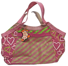Little Missmatched Tote Bag Hearts and Strips 18 x 12 New with Tags - £10.73 GBP