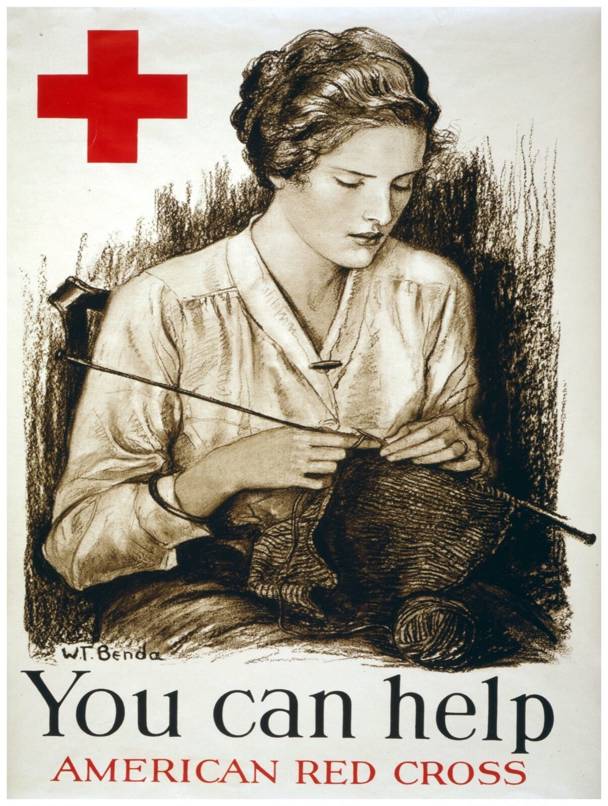 Decor Poster. Help American Red Cross Fine Graphic Art. Home Wall Design 1414