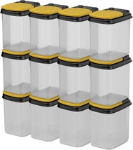 Buddeez Bits And Bolts Storage Containers, 12 Pack, Yellow - £59.07 GBP