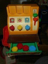 FISHER PRICE 1974 Cash Register With 4 Coins Vintage No 926 Works Nicely - £18.82 GBP
