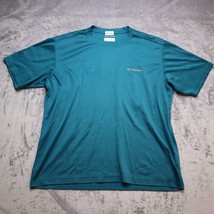 Columbia Omni Wick TShirt Adult L Teal Blue Lightweight Casual Athletic Mens - £8.67 GBP