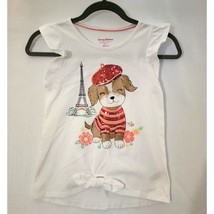 Tommy Bahama Girls T-Shirt Size 10.12 Sleeveless Puppy Eiffel Tower Sumer Fun - £10.07 GBP