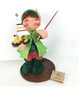 Vintage Annalee Dolls Christmas Elf 1991 Sailboat Paint Brush Santas Helper Shop - £46.90 GBP