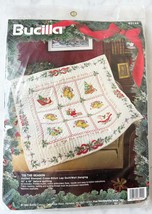 Bucilla Tis The Season Quilted Stamped Cross Stitch Lap Quilt/Wall Hangi... - $28.45