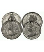 1897 Grande-Bretagne Reine Victoria&#39;s Diamant Jubilé Médaillon plein De - $2,298.92 MXN