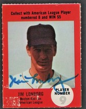 Boston Red Sox Jim Lonborg Autograph Signed 1968 Atlantic Oil Game Card # 9 - £16.08 GBP