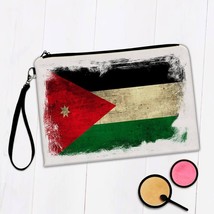 Jordan : Gift Makeup Bag Distressed Flag Vintage Jordanian Expat Country - £9.38 GBP