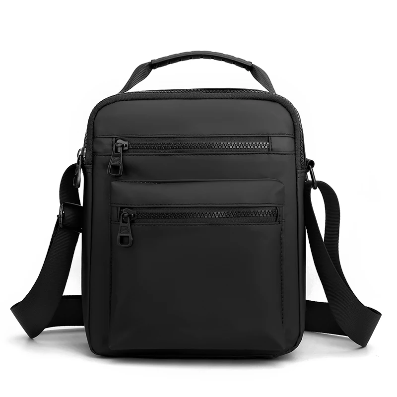AOTTLA Men&#39;s Shoulder Bag High Quality Nylon Handbag Men&#39;s Bag 3 Layer Zipper Cr - £21.47 GBP