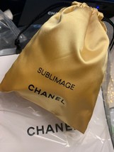 New Chanel Sublimage Makeup/Jewelry Pouch Gold Drawstring Bag 100% Authentic - £4.95 GBP