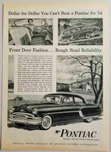 1954 Print Ad Pontiac 4-Door Car &amp; Station Wagon Farm Country Barn - £9.29 GBP