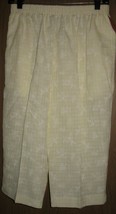 NWT Womens Petites M MP BonWorth Pale Yellow Elastic Waist Casual Croppe... - $8.91