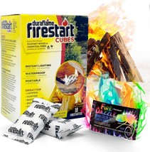 Fire Starter Cubes for Indoor and Outdoor Use - Quick Ignition Fire Logs... - £21.56 GBP