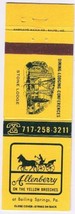 Matchbook Cover Allenberry On The Yellow Breeches Boiling Springs Pennsylvania  - £0.75 GBP