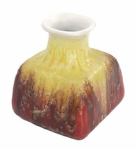 Marcello Fantoni Signed Italy Lava Drip Glaze Mid Century Pottery Vase Raymor - £527.77 GBP