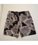 Tori Richard Honolulu Hawaiian Swim Trunks Lined Pink Black Leaves Mens ... - $17.42