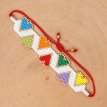 Boho Rainbow Bracelet for Women Tila Beads Jewelry Sets Girl Friends Pearls Dais - £28.11 GBP