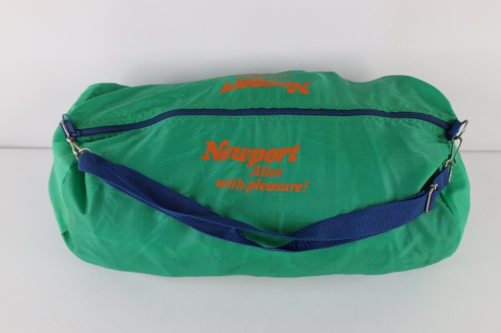Primary image for Vintage 90s Newport Cigarettes Spell Out Alive with Pleasure Ripstop Duffle Bag