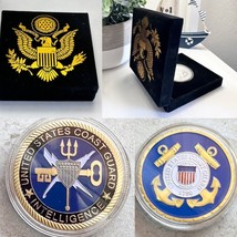 Us Coast Guard Intelligence Challenge Coin With Special Velvet Case - £15.95 GBP