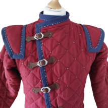 Aketon Jacket Larp Thick Padded Medieval Gambeson Protective Coat Armor Sca Art - £100.31 GBP+