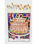2002 Nancy Thomas Bon Appetit Julia 90th Birthday Day Cake Candles Plaqu... - $76.31 CAD