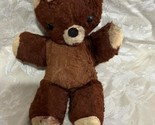 Vintage Antique plush stuffed Teddy Bear Brown Felt Tongue Knickerbocker? - £14.23 GBP