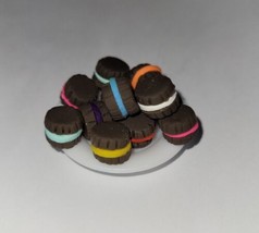 Dollhouse Rainbow Filled Cookies Dolls Sweet Dessert Cookie - £6.90 GBP