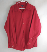 Croft &amp; Barrow Men&#39;s Solid Red Dress Shirt Size XXL - £11.65 GBP