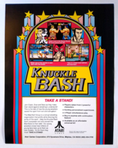 Knuckle Bash Arcade Flyer 1993 Original 8.5&quot; x 11&quot; Video Game Promo Boxing Retro - £15.49 GBP