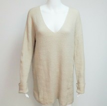 Wilfred Aritzia V Neck Sweater Tunic Chunky Long Sleeve Pullover Camel S... - £21.18 GBP